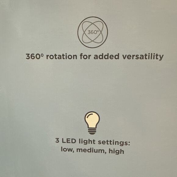 Conair Halo LED Rechargeable Double Sided Mirror 10x Magnification And Light new - Picture 4 of 6